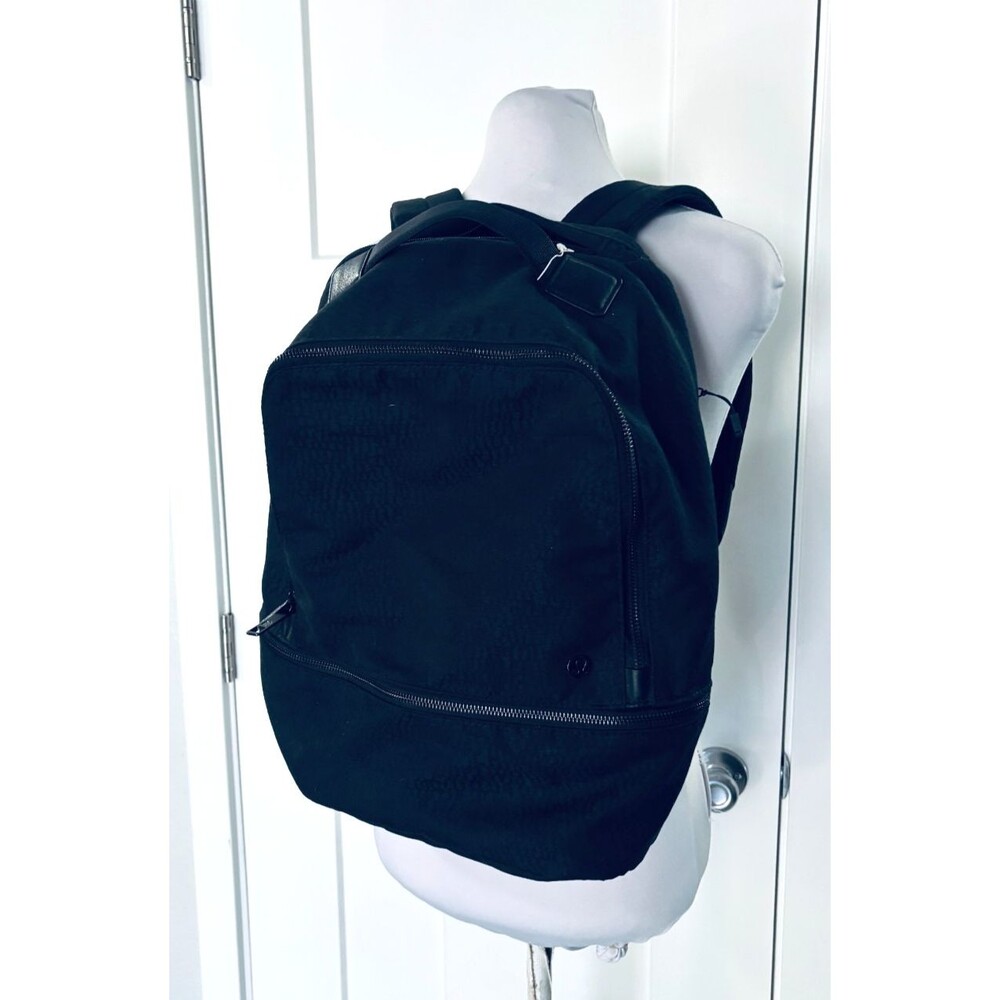Lululemon City Adventurer Black Backpack  Stacked Jacquard Midnight NWOT $128